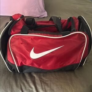 Nike Red and Black Men's Duffel Bag